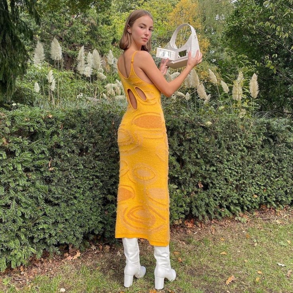 House of Sunny Yellow Cutout Dress
